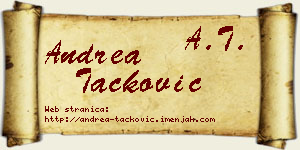 Andrea Tacković vizit kartica